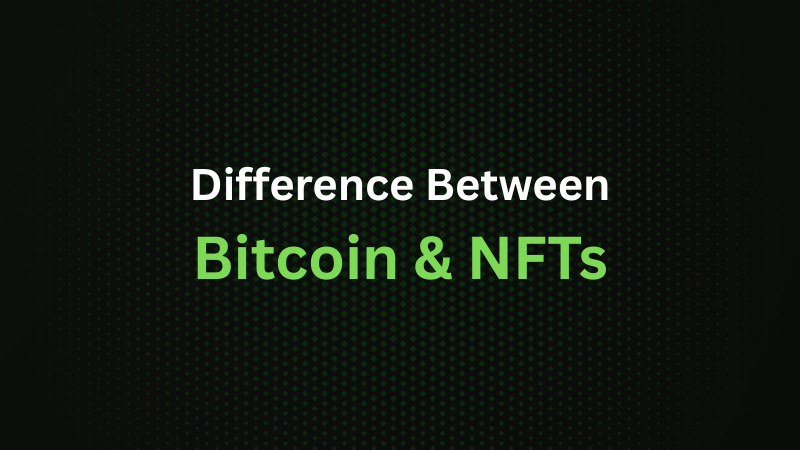 difference between bitcoin and NFTs